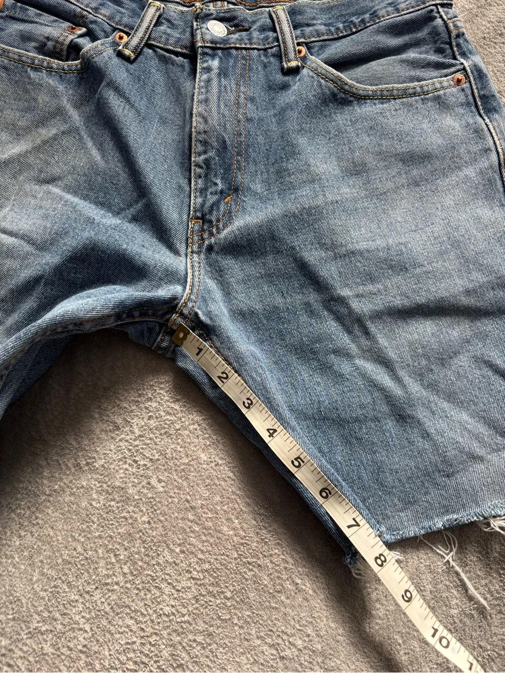Levi’s 505 Cutoff Jean Shorts Men’s 32x29 Light Wash Denim USA Classic 5 Pocket